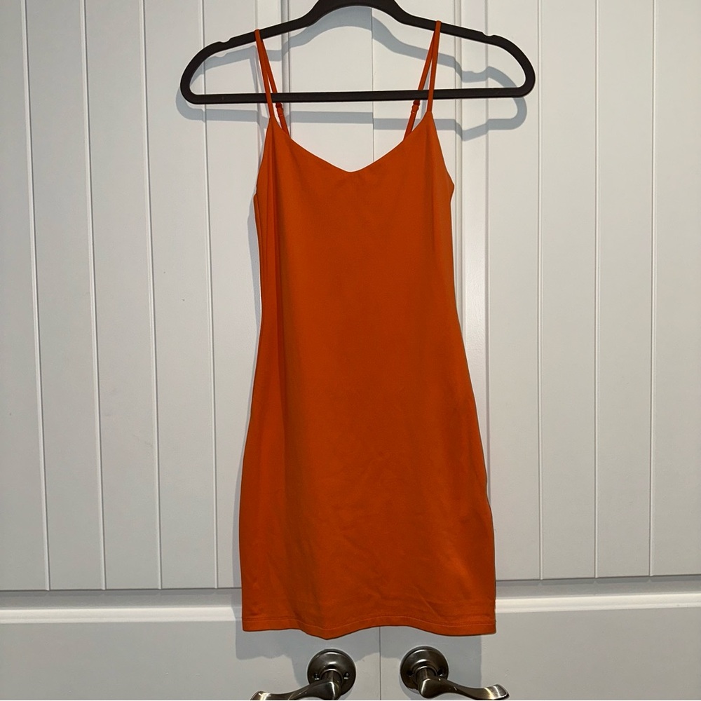 Orange Slip Dress